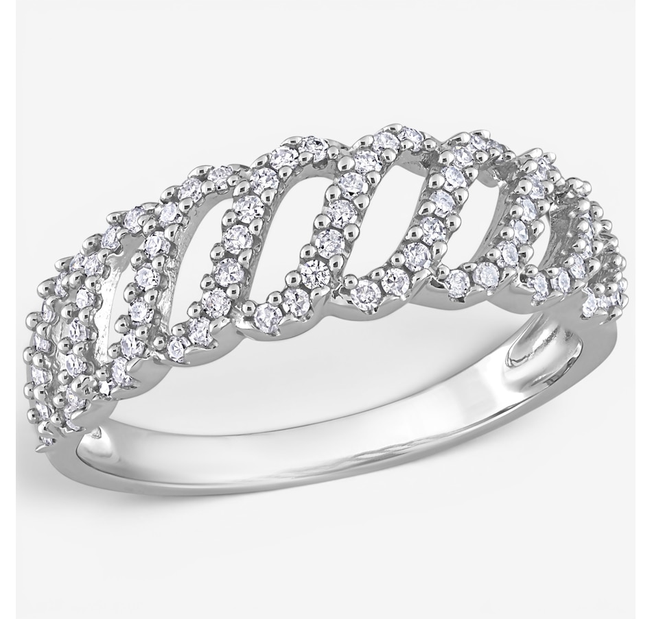 Image 756144.jpg, Product 756-144 / Price $959.99, Jewel of a Deal 10K White Gold Diamond Link Design Ring from Jewel of a Deal on TSC.ca's Jewellery department