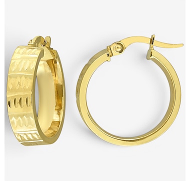 Jewel of a Deal 10K Yellow Gold 18 mm Hoop Earrings