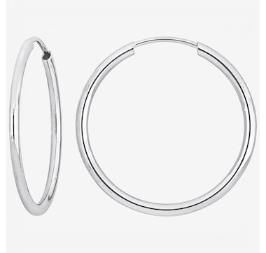 Jewel of a Deal 14K White Gold 20 mm Hoop Earrings