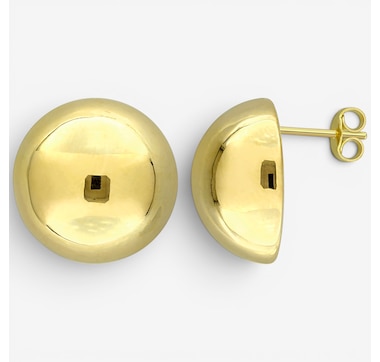Jewel of a Deal 14K Yellow Gold Puffed Round Stud Earrings