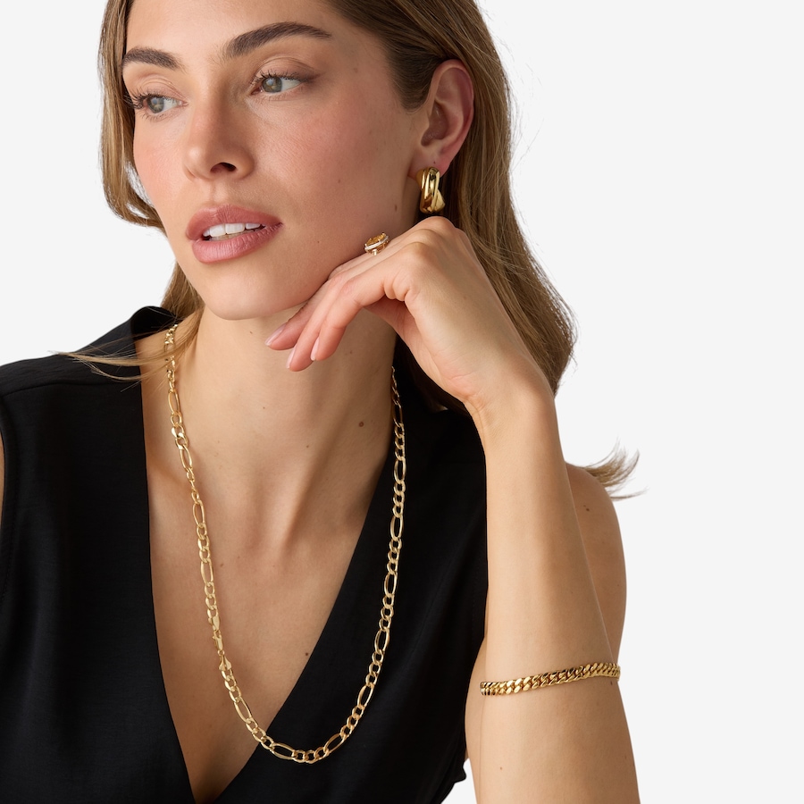 Image 756163_ALTMORE201.jpg, Product 756-163 / Price $2,599.99, Jewel of a Deal 10K Yellow Gold Semi-Solid Figaro Necklace from Jewel of a Deal on TSC.ca's Jewellery department