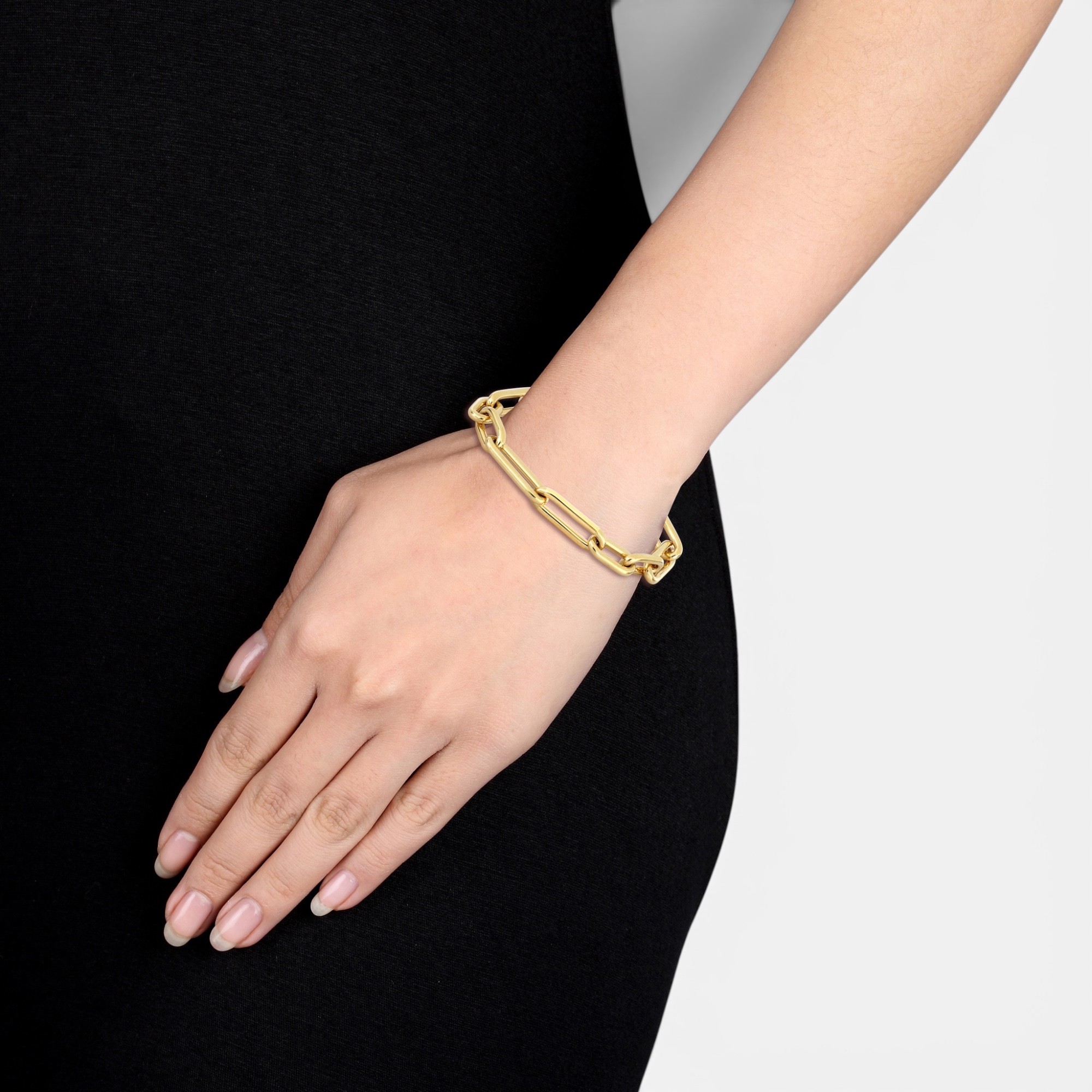 Jewel of a Deal 14K Yellow Gold Elongated Oval Link Bracelet - TSC.ca