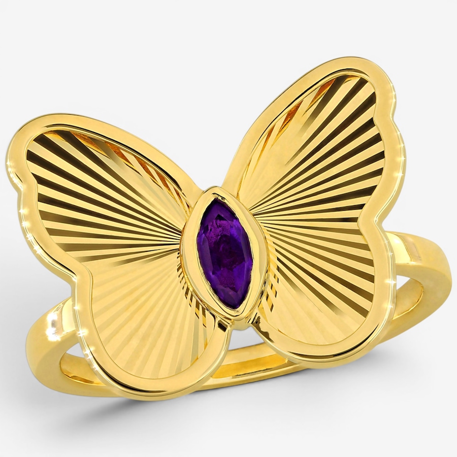 Image 756364.jpg, Product 756-364 / Price $749.99, Jewel of a Deal 10K Yellow Gold Amethyst Butterfly Shape Ring from Jewel of a Deal on TSC.ca's Jewellery department