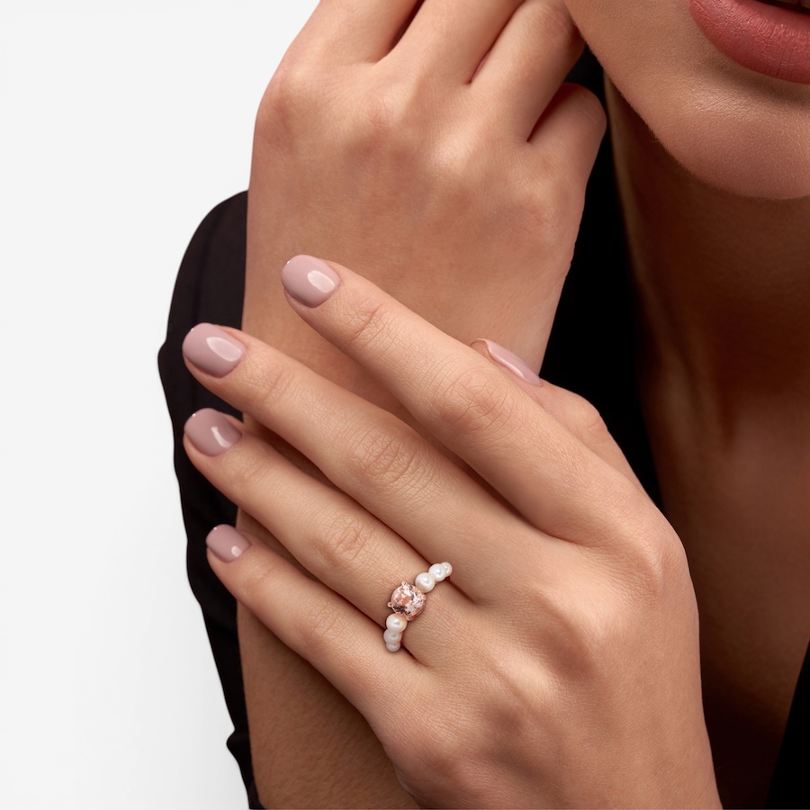 Image 756393_ALTMORE4.jpg, Product 756-393 / Price $429.99, Jewel of a Deal 10K Rose Gold Morganite and Cultured Freshwater Pearl Ring from Jewel of a Deal on TSC.ca's Jewellery department