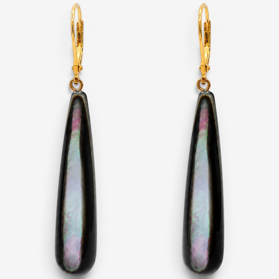 Image 756406.jpg, Product 756-406 / Price $129.99, Gems En Vogue Palladium Silver Black Mother of Pearl Drop Earrings from Gems En Vogue on TSC.ca's Jewellery department