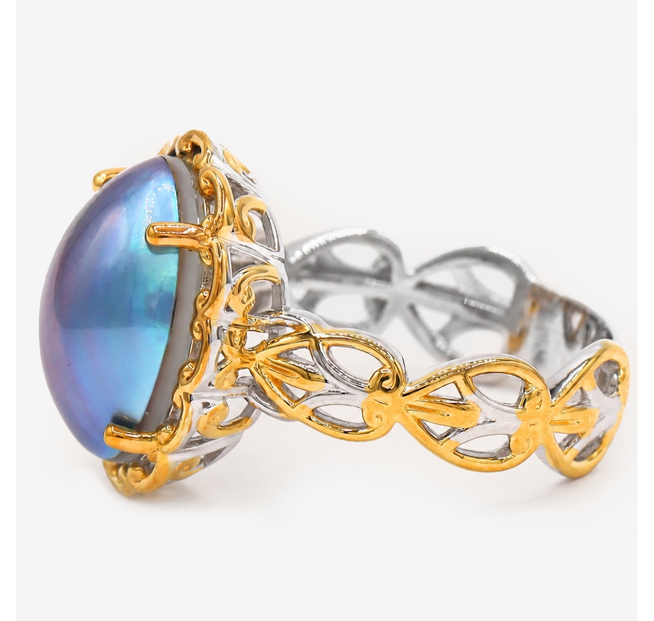 Image 756407_ALTMORE1.jpg, Product 756-407 / Price $199.99, Gems En Vogue Palladium Silver Peacock Mabe Pearl Ring from Gems En Vogue on TSC.ca's Jewellery department
