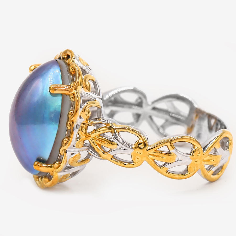Image 756407_ALTMORE1.jpg, Product 756-407 / Price $229.99, Gems En Vogue Palladium Silver Peacock Mabe Pearl Ring from Gems En Vogue on TSC.ca's Jewellery department