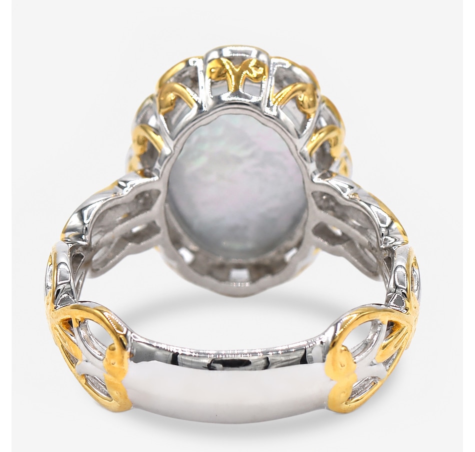 Image 756407_ALTMORE2.jpg, Product 756-407 / Price $199.99, Gems En Vogue Palladium Silver Peacock Mabe Pearl Ring from Gems En Vogue on TSC.ca's Jewellery department