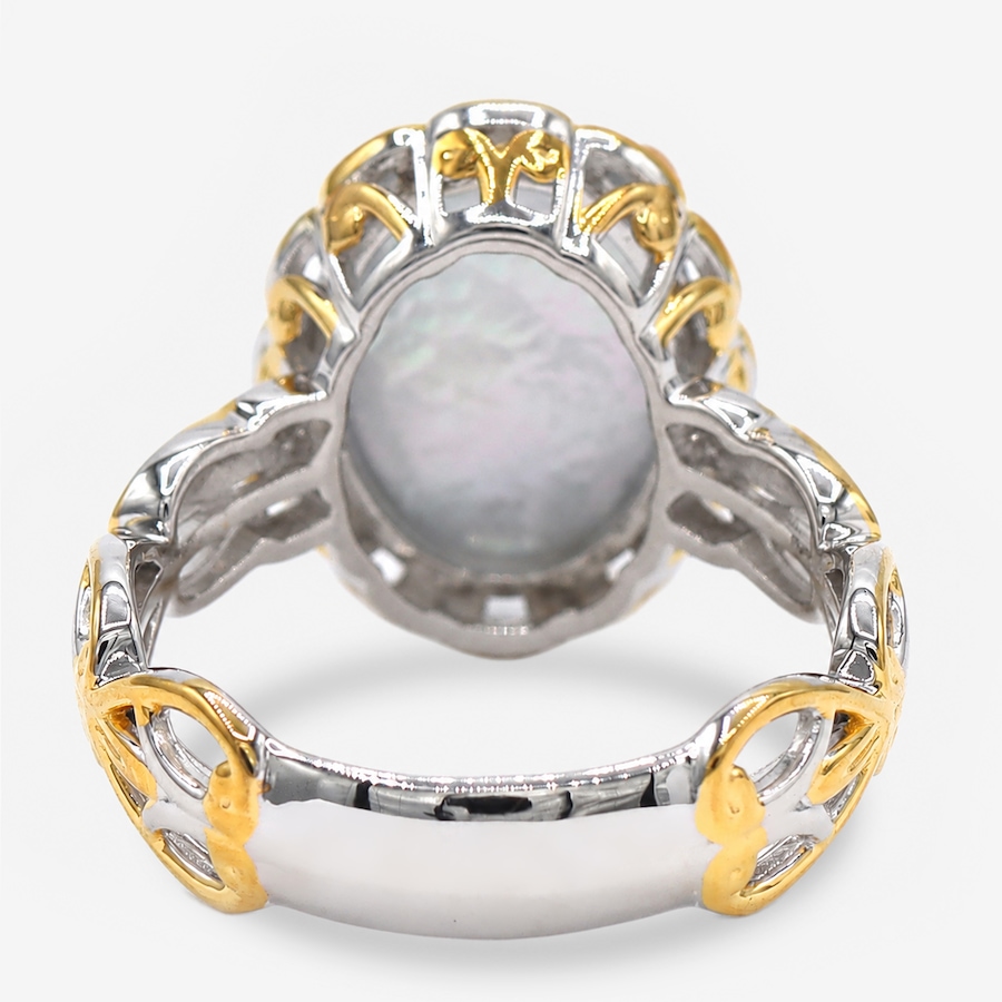 Image 756407_ALTMORE2.jpg, Product 756-407 / Price $229.99, Gems En Vogue Palladium Silver Peacock Mabe Pearl Ring from Gems En Vogue on TSC.ca's Jewellery department