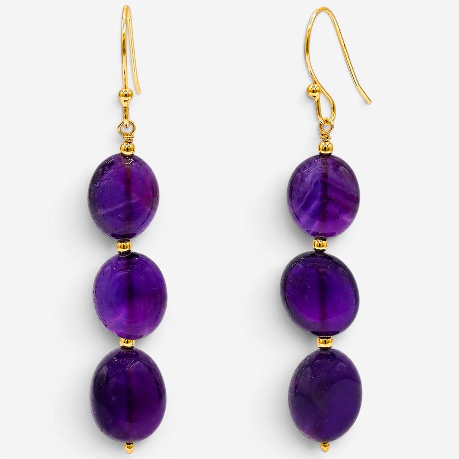 Image 756412_AMY.jpg, Product 756-412 / Price $74.99, Gems En Vogue Palladium Silver Tumbled Bead Gemstone Earrings from Gems En Vogue on TSC.ca's Jewellery department