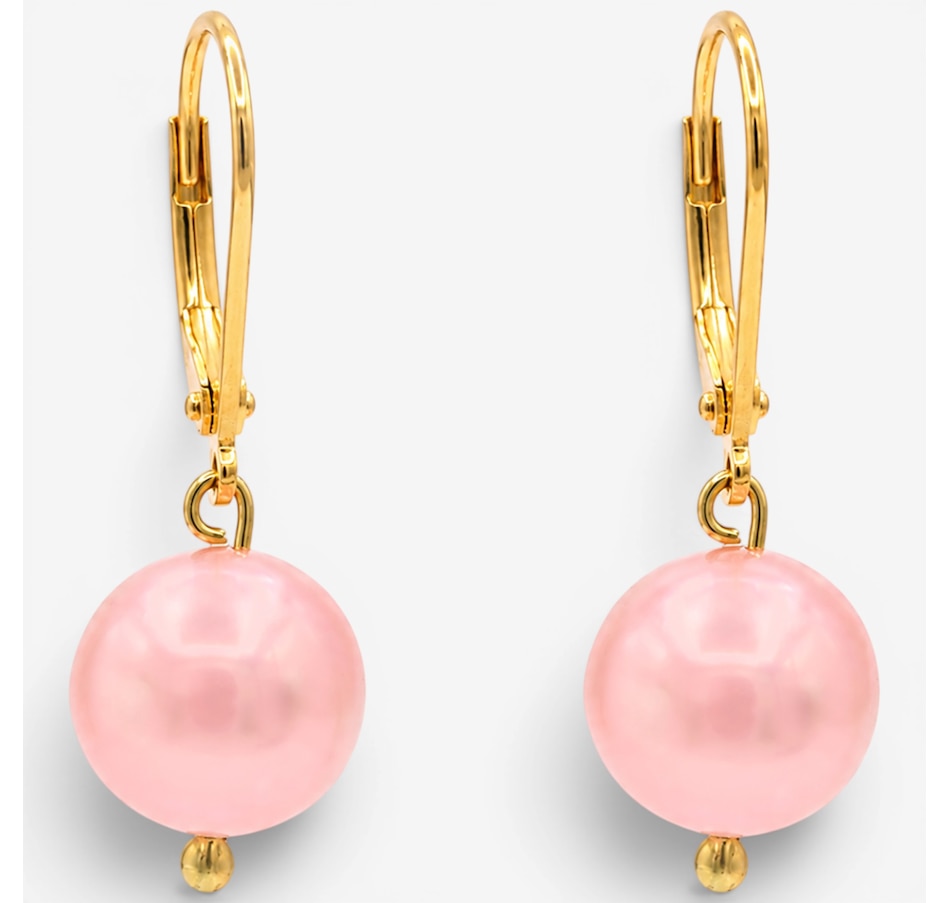 Image 756418_PNK.jpg, Product 756-418 / Price $89.99, Gems En Vogue Palladium Silver Freshwater Pearl Drop Earrings from Gems En Vogue on TSC.ca's Jewellery department