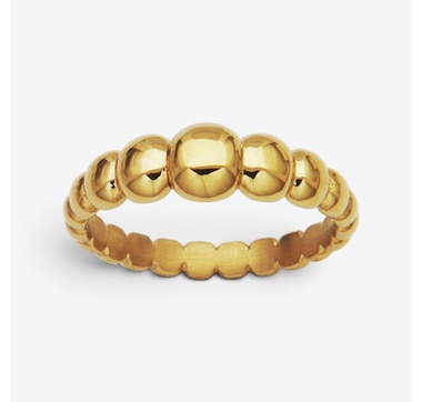 STEELX 18K Gold Ion Plate High Polished Bead Ring