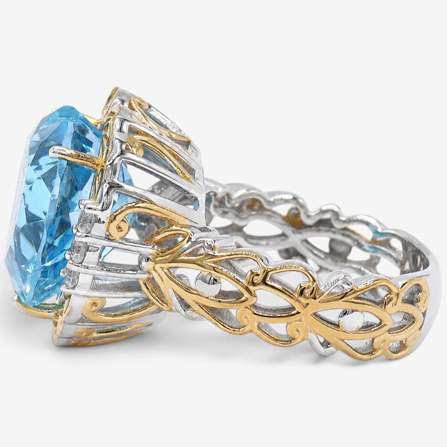 Image 756641_ALTMORE1.jpg, Product 756-641 / Price $329.99, Gems En Vogue Palladium Silver Blue Topaz & White Zircon Ring from Gems En Vogue on TSC.ca's Jewellery department