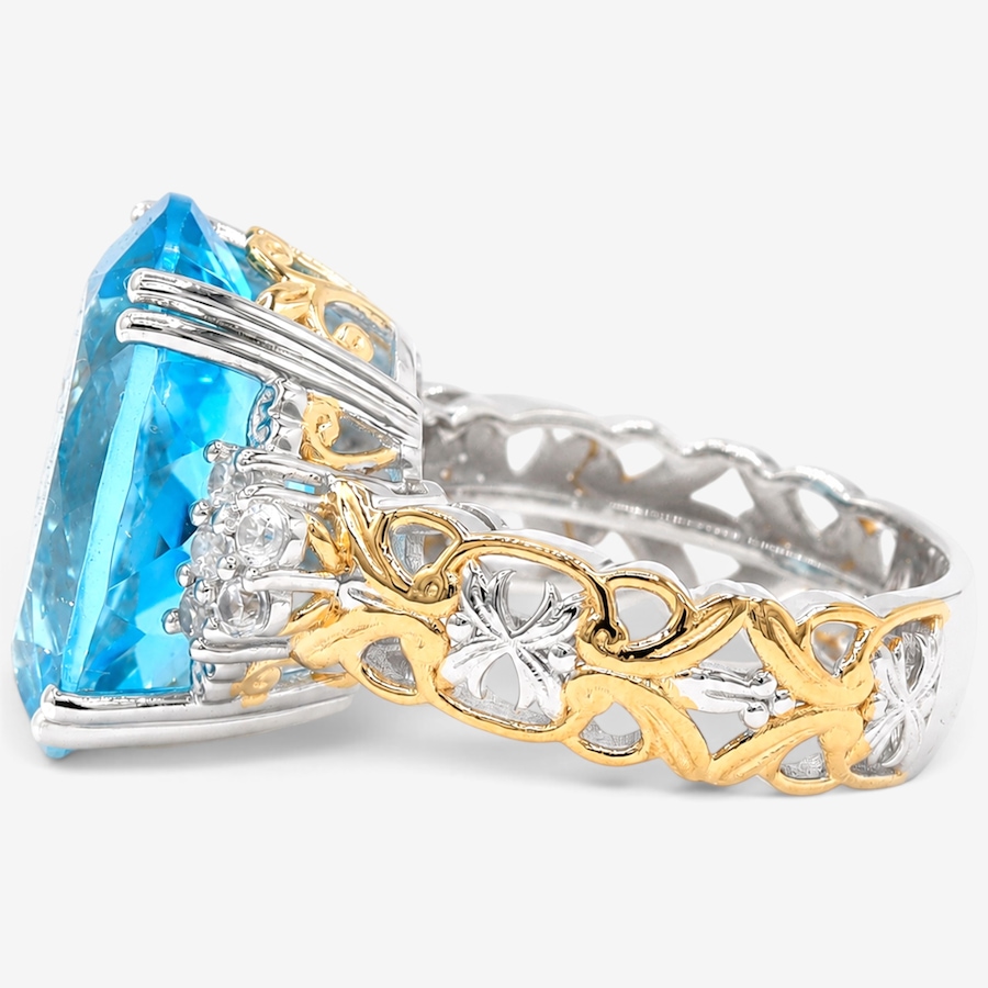 Image 756641_ALTMORE3.jpg, Product 756-641 / Price $329.99, Gems En Vogue Palladium Silver Blue Topaz & White Zircon Ring from Gems En Vogue on TSC.ca's Jewellery department