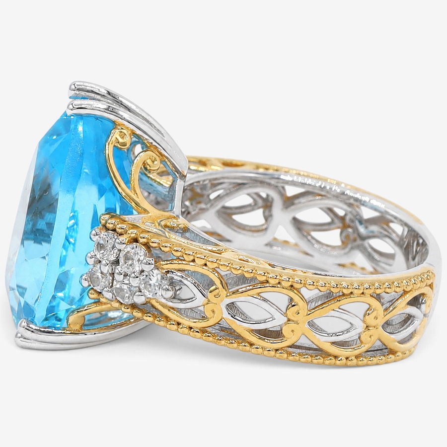 Image 756641_ALTMORE5.jpg, Product 756-641 / Price $329.99, Gems En Vogue Palladium Silver Blue Topaz & White Zircon Ring from Gems En Vogue on TSC.ca's Jewellery department