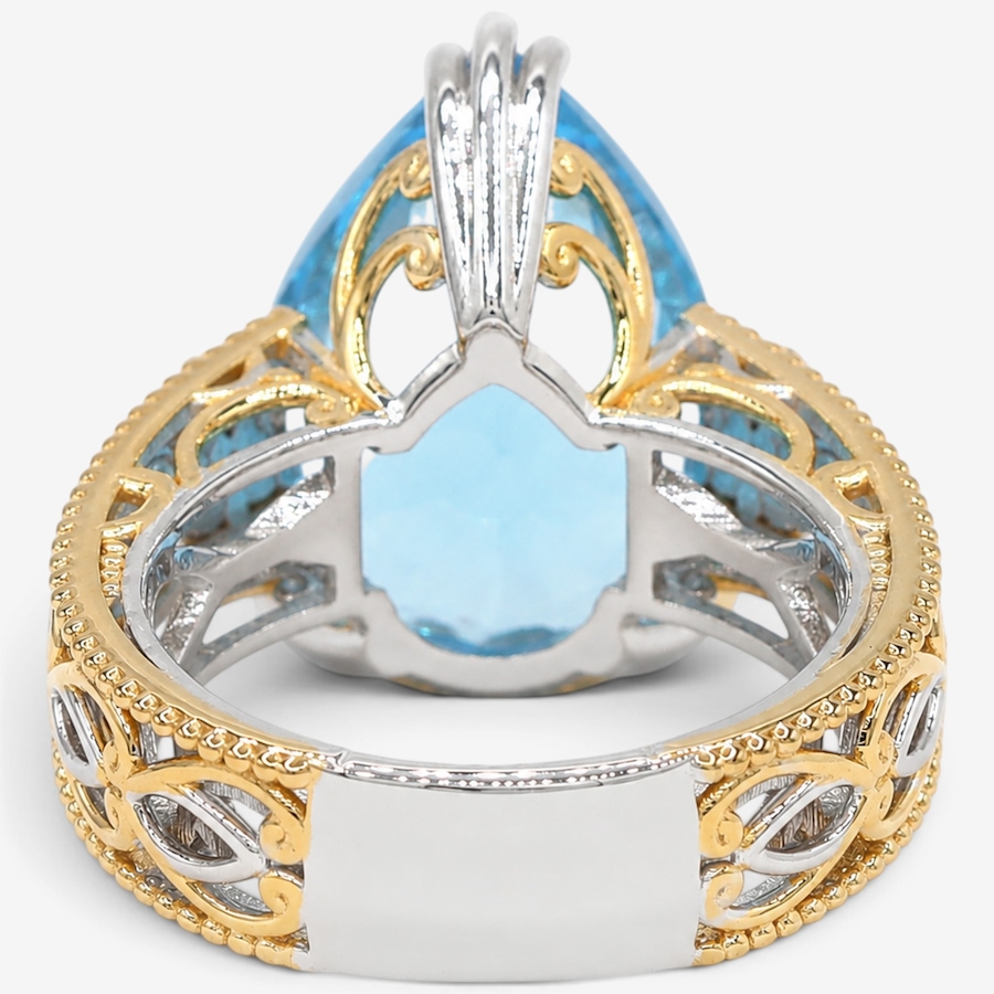 Image 756641_ALTMORE6.jpg, Product 756-641 / Price $329.99, Gems En Vogue Palladium Silver Blue Topaz & White Zircon Ring from Gems En Vogue on TSC.ca's Jewellery department