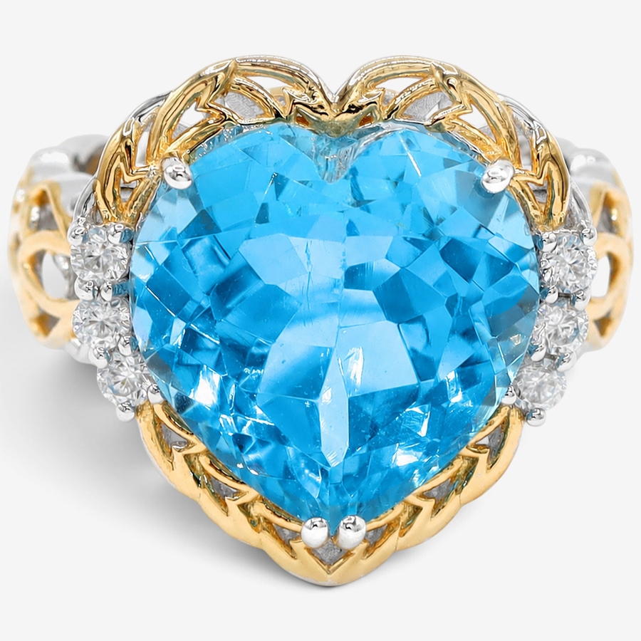Image 756641_HEA.jpg, Product 756-641 / Price $329.99, Gems En Vogue Palladium Silver Blue Topaz & White Zircon Ring from Gems En Vogue on TSC.ca's Jewellery department