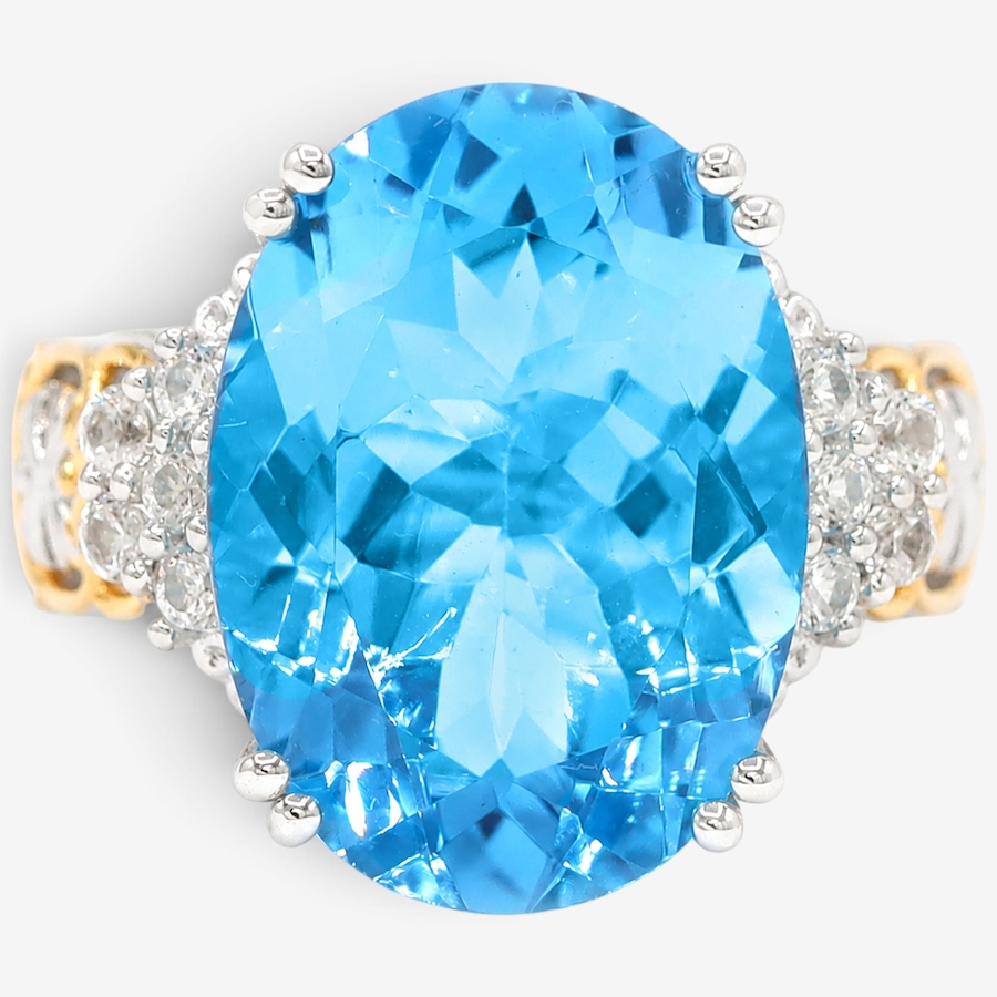 Image 756641_OVL.jpg, Product 756-641 / Price $329.99, Gems En Vogue Palladium Silver Blue Topaz & White Zircon Ring from Gems En Vogue on TSC.ca's Jewellery department