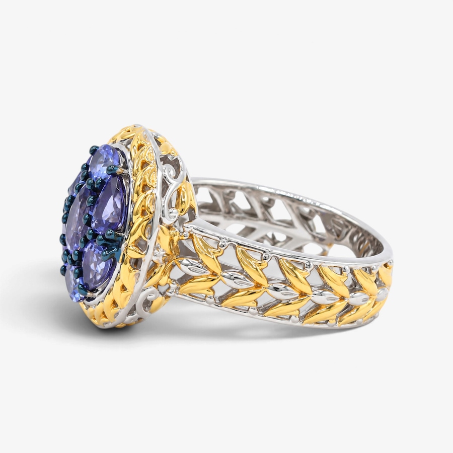 Image 756839_ALTMORE1.jpg, Product 756-839 / Price $319.99, Gems en Vogue Palladium Silver Tanzanite Cluster Ring from Gems En Vogue on TSC.ca's Jewellery department