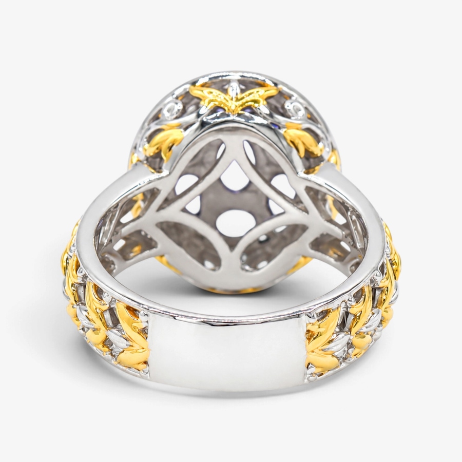 Image 756839_ALTMORE2.jpg, Product 756-839 / Price $319.99, Gems en Vogue Palladium Silver Tanzanite Cluster Ring from Gems En Vogue on TSC.ca's Jewellery department
