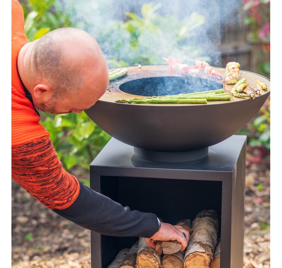 Image 759755_ALTMORE2.jpg, Product 759-755 / Price $299.99, RedFire Onyx Outdoor Fire Bowl Grill with Wood Storage and Cover (carbon steel) from RedFire on TSC.ca's Home & Garden department