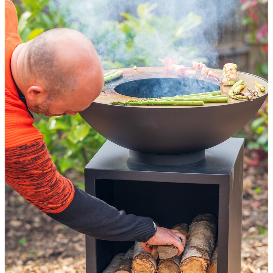 Image 759755_ALTMORE2.jpg, Product 759-755 / Price $234.99, RedFire Onyx Outdoor Fire Bowl Grill with Wood Storage and Cover (carbon steel) from RedFire on TSC.ca's Home & Garden department