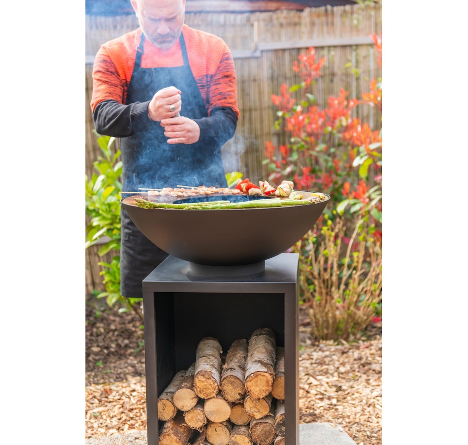 Image 759755_ALTMORE4.jpg, Product 759-755 / Price $299.99, RedFire Onyx Outdoor Fire Bowl Grill with Wood Storage and Cover (carbon steel) from RedFire on TSC.ca's Home & Garden department