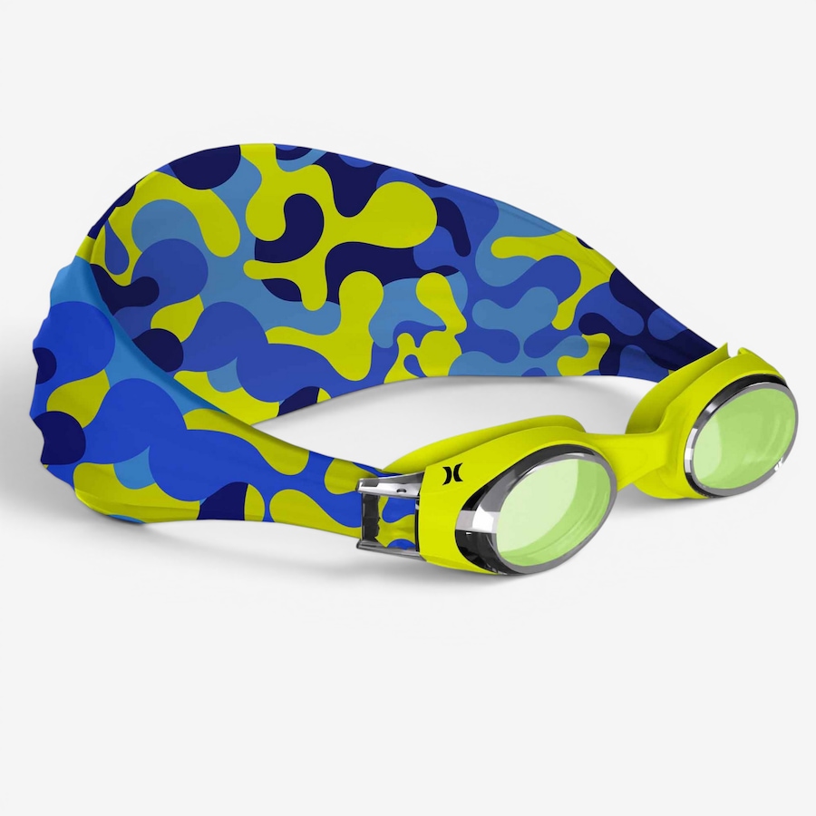 Image 759764.jpg, Product 759-764 / Price $14.99, Hurley Kids Neon Camo Design Swim Goggles with Hair Safety Fabric Strap from Hurley on TSC.ca's Home & Garden department
