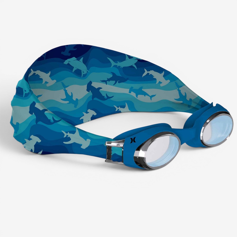 Image 759765.jpg, Product 759-765 / Price $12.99, Hurley Kids Hammer Shark Design Swim Goggles with Hair Safety Fabric Strap from Hurley on TSC.ca's Home & Garden department