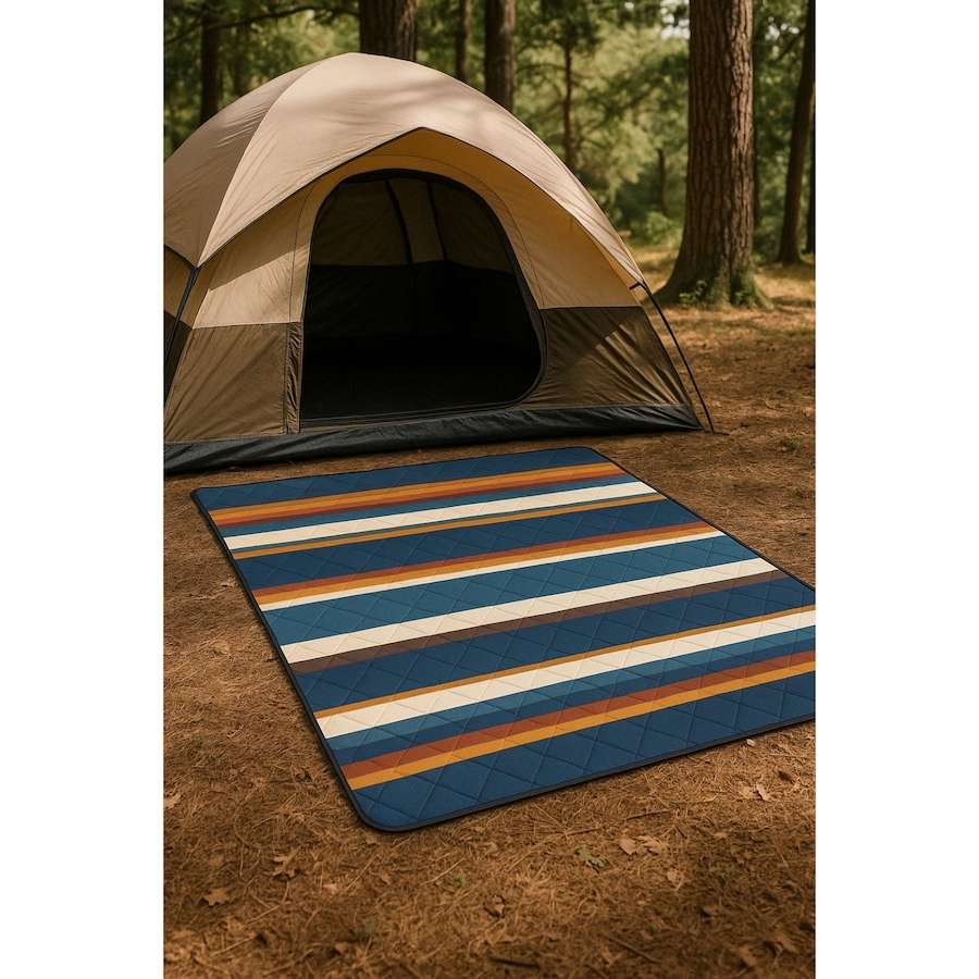 Image 759786_ALTMORE3.jpg, Product 759-786 / Price $21.99, Hurley Blue Stripe Design Packable Camping Mat (60" x 70") from Hurley on TSC.ca's Health & Fitness department