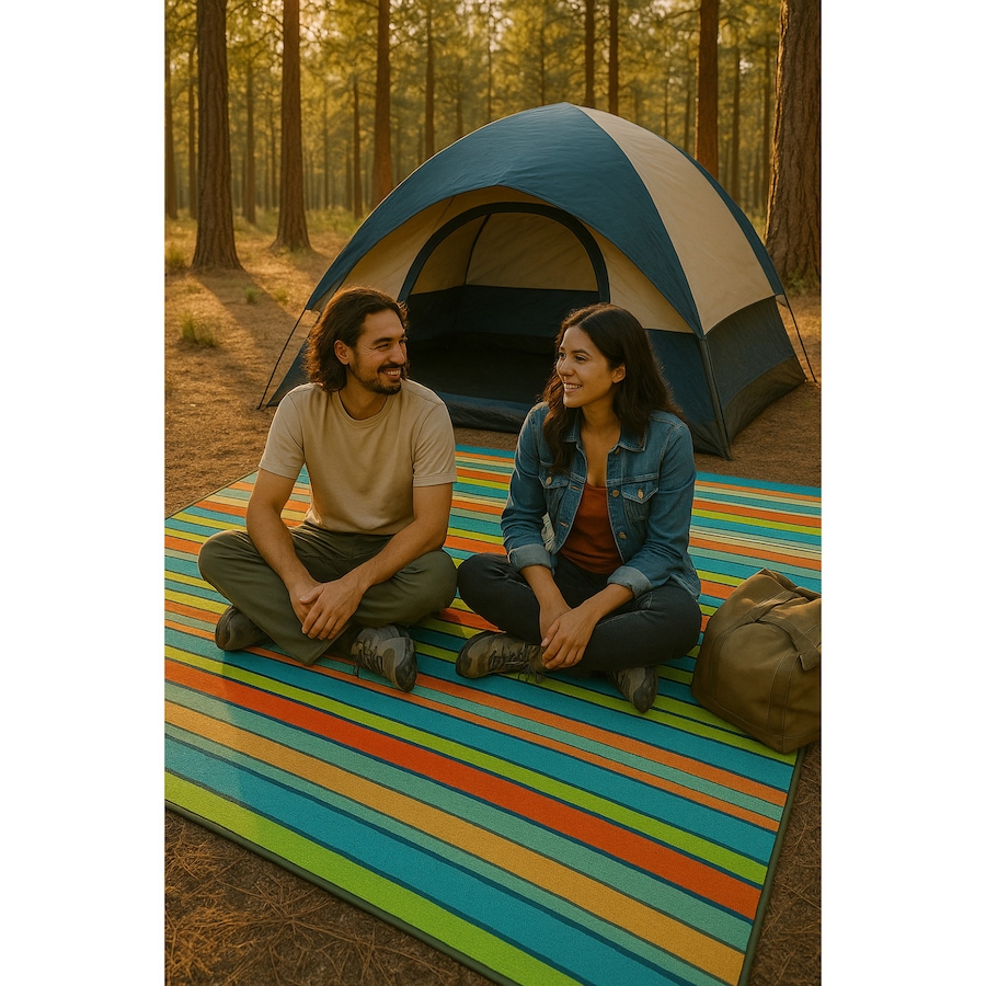 Image 759791_ALTMORE1.jpg, Product 759-791 / Price $19.99, Hurley Multicolour Strip Design Acrylic Camp Blanket (60" x 90") from Hurley on TSC.ca's Health & Fitness department
