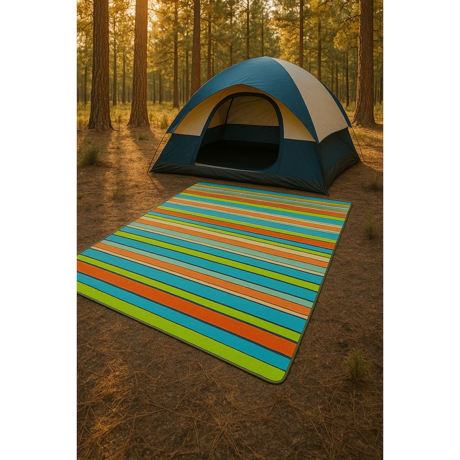 Image 759791_ALTMORE3.jpg, Product 759-791 / Price $19.99, Hurley Multicolour Strip Design Acrylic Camp Blanket (60" x 90") from Hurley on TSC.ca's Health & Fitness department