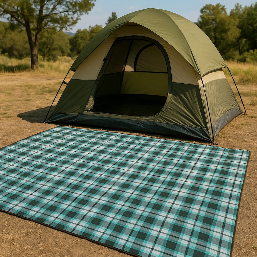 Image 759792_ALTMORE3.jpg, Product 759-792 / Price $19.99, Hurley Teal/Grey Plaid Design Acrylic Camp Blanket (60" x 90") from Hurley on TSC.ca's Health & Fitness department