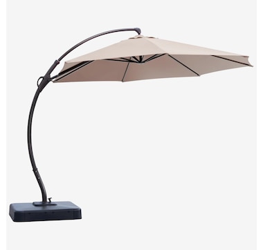 Lausaint 11' Cantilever Umbrella with Base (beige)