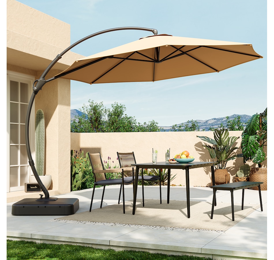 Image 759847_ALTMORE1.jpg, Product 759-847 / Price $389.99, Lausaint 11' Cantilever Umbrella with Base (beige) from Lausaint on TSC.ca's Home & Garden department