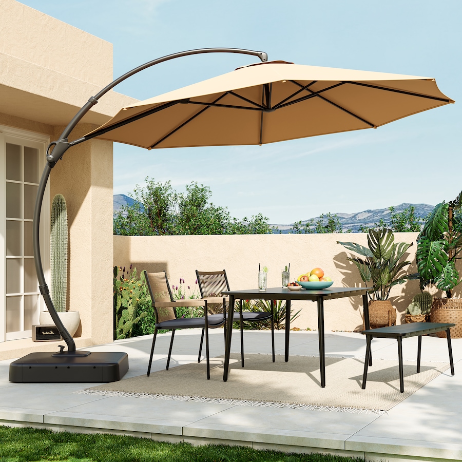 Image 759847_ALTMORE1.jpg, Product 759-847 / Price $449.99, Lausaint 11' Cantilever Umbrella with Base (beige) from Lausaint on TSC.ca's Home & Garden department