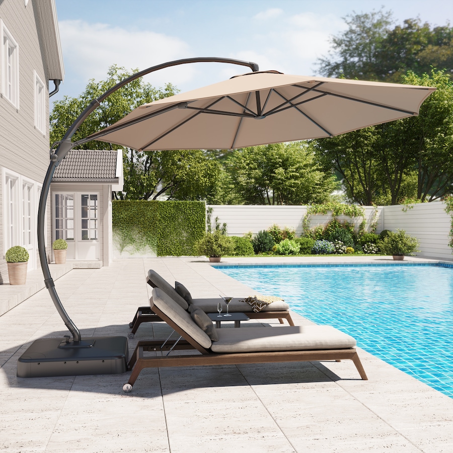 Image 759847_ALTMORE3.jpg, Product 759-847 / Price $449.99, Lausaint 11' Cantilever Umbrella with Base (beige) from Lausaint on TSC.ca's Home & Garden department