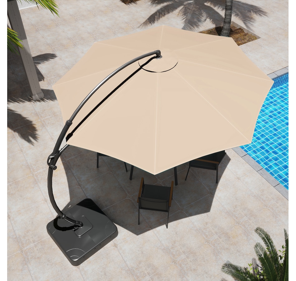 Image 759847_ALTMORE5.jpg, Product 759-847 / Price $389.99, Lausaint 11' Cantilever Umbrella with Base (beige) from Lausaint on TSC.ca's Home & Garden department