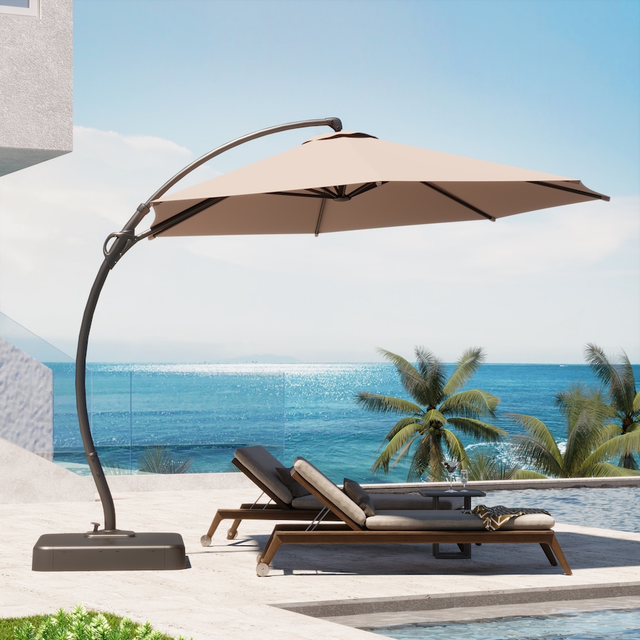 Image 759847_ALTMORE6.jpg, Product 759-847 / Price $449.99, Lausaint 11' Cantilever Umbrella with Base (beige) from Lausaint on TSC.ca's Home & Garden department