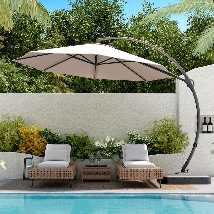 Image 759847_ALTMORE8.jpg, Product 759-847 / Price $449.99, Lausaint 11' Cantilever Umbrella with Base (beige) from Lausaint on TSC.ca's Home & Garden department
