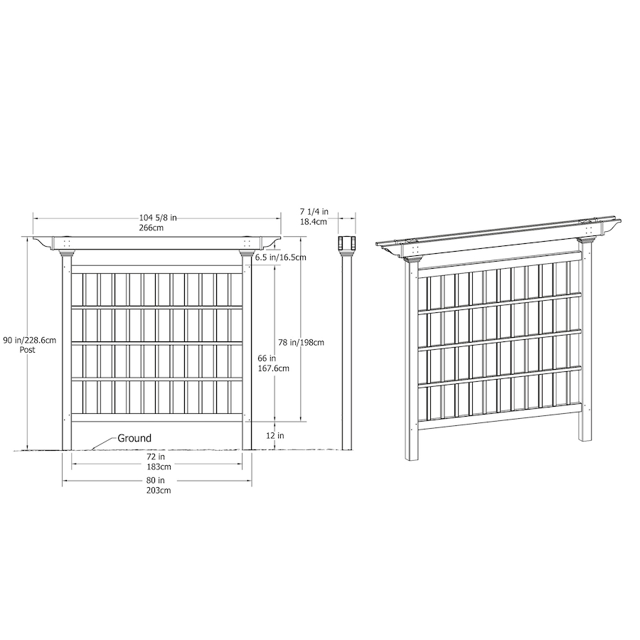 Image 759864_ALTMORE6.jpg, Product 759-864 / Price $499.99, Vita Camden Vinyl Privacy Screen from Vita on TSC.ca's Home & Garden department