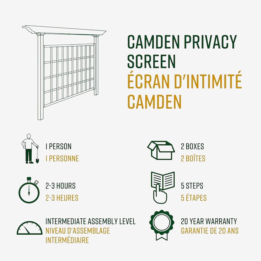 Image 759864_ALTMORE7.jpg, Product 759-864 / Price $499.99, Vita Camden Vinyl Privacy Screen from Vita on TSC.ca's Home & Garden department
