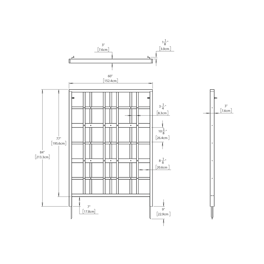 Image 759869_ALTMORE7.jpg, Product 759-869 / Price $269.99, Vita Modern Cedar Trellis (60"L x 3"W x 84"H) from Vita on TSC.ca's Home & Garden department