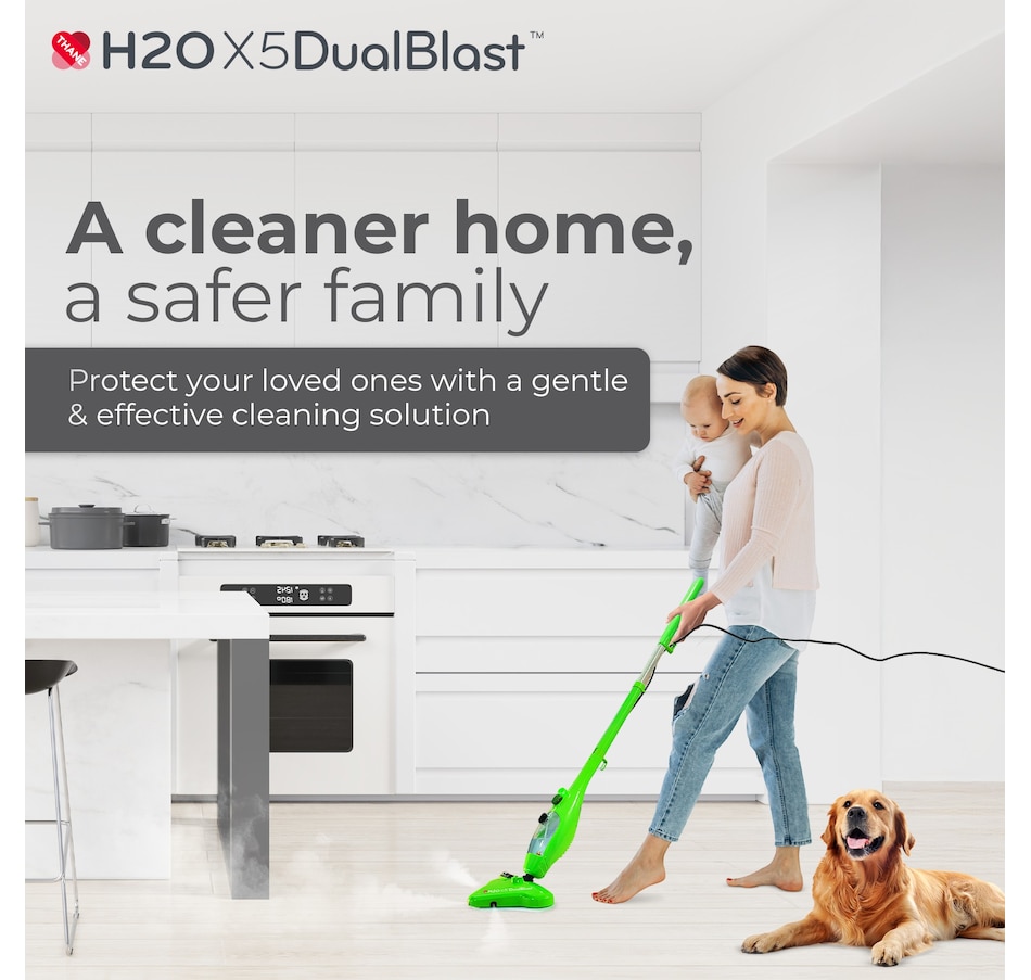 Image 759954_ALTMORE5.jpg, Product 759-954 / Price $169.99, H2O X5 Dual Blast Steam Mop Bundle plus Elite Cloth Set Bonus from H2O Cleaning on TSC.ca's Home & Garden department