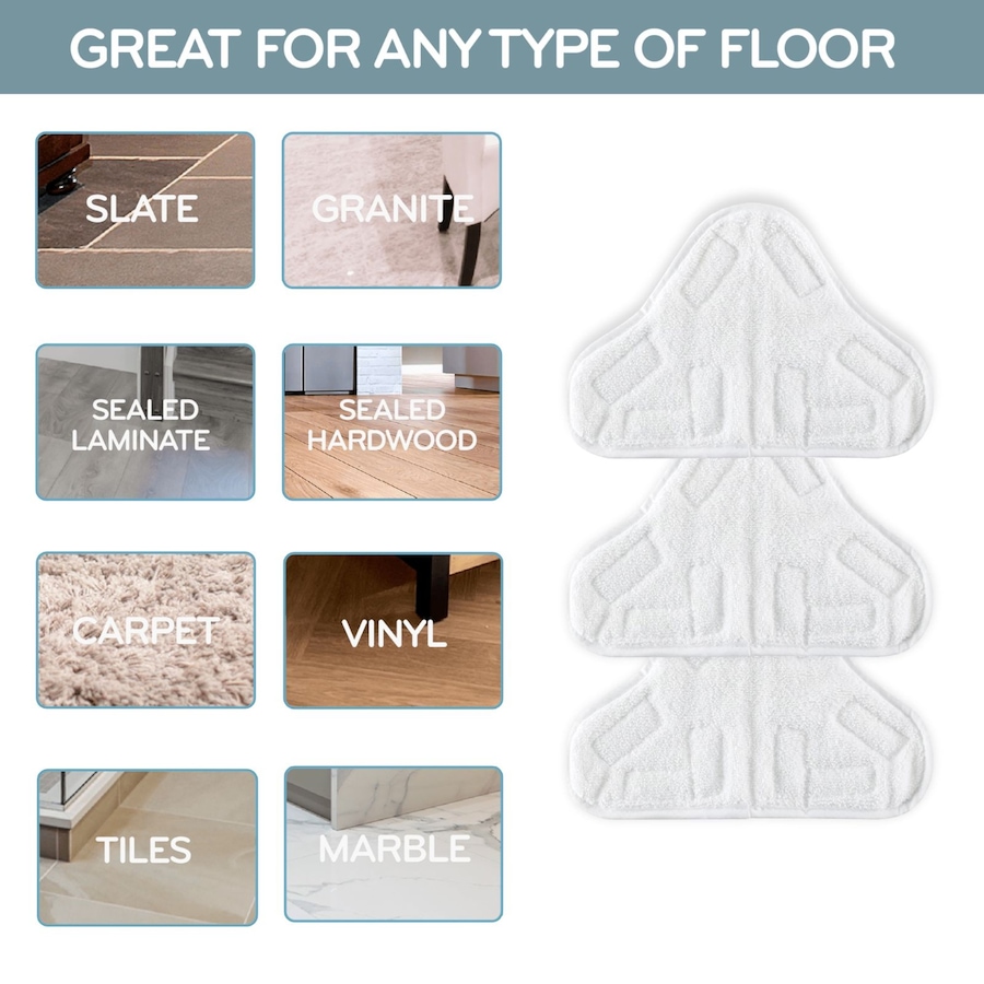 Image 761642_ALTMORE3.jpg, Product 761-642 / Price $39.99, H2O X5 Microfibre Pads (3-pack) from H2O Cleaning on TSC.ca's Home & Garden department