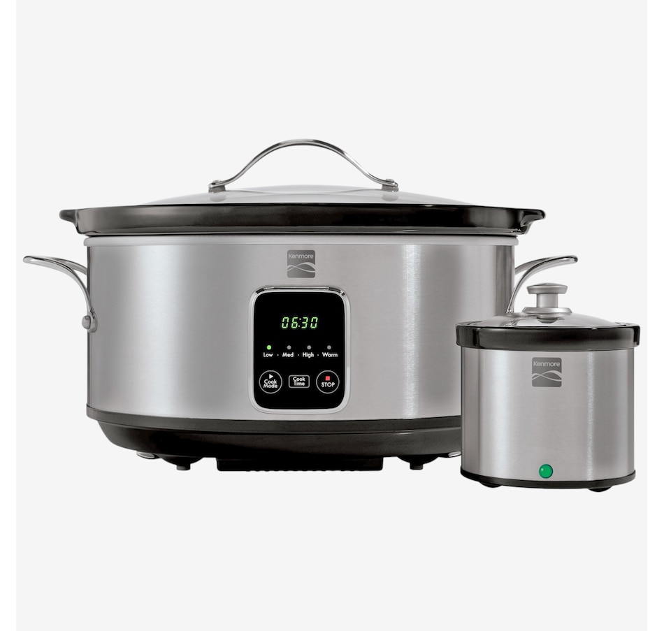 Image 761691.jpg, Product 761-691 / Price $135.99, Kenmore Programmable 7-Quart Slow Cooker with Dipper Sauce Warmer from Kenmore on TSC.ca's Kitchen department