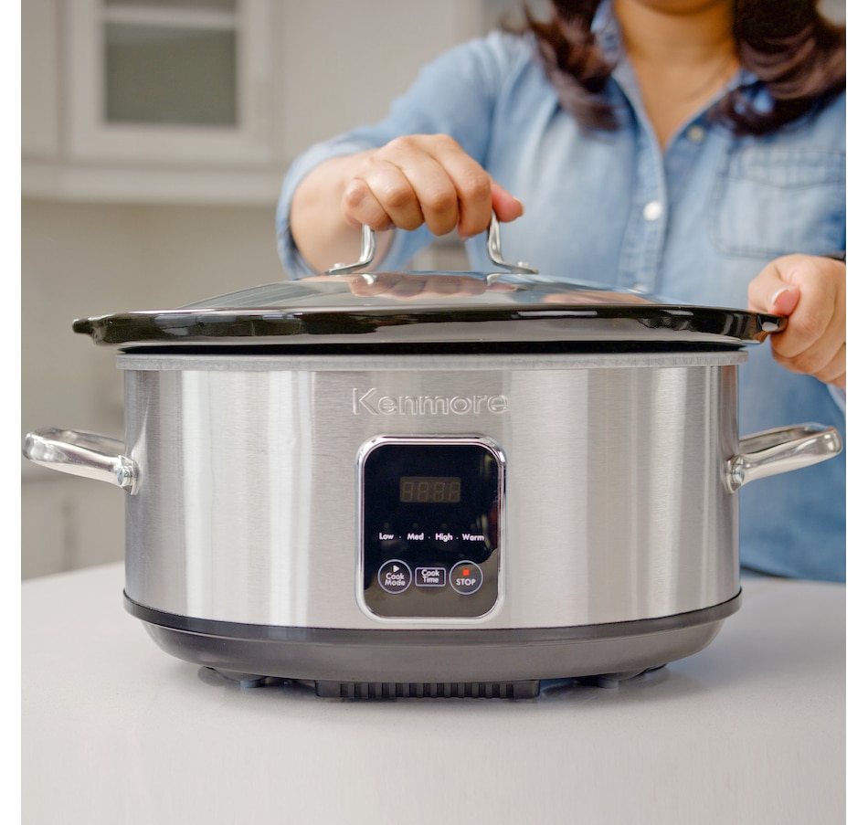 Image 761691_ALTMORE3.jpg, Product 761-691 / Price $135.99, Kenmore Programmable 7-Quart Slow Cooker with Dipper Sauce Warmer from Kenmore on TSC.ca's Kitchen department