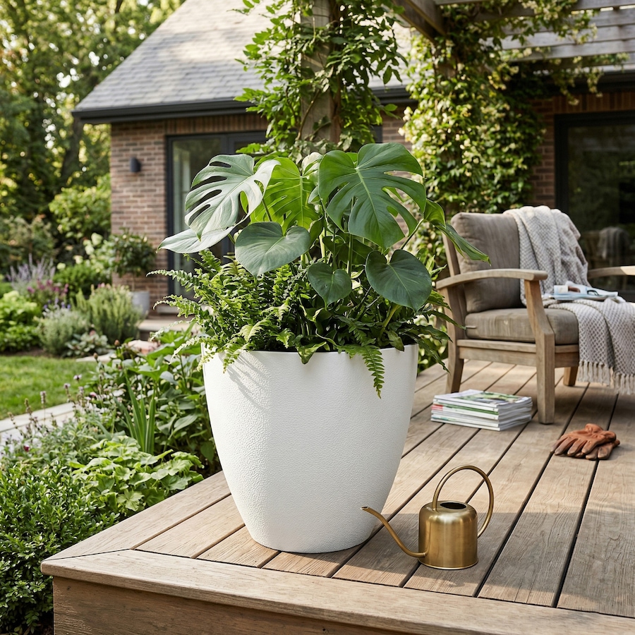 Image 761773_ALTMORE4.jpg, Product 761-773 / Price $79.99, Tierra Verde 14" Madison Smooth White Planter (4-pack) from Tierra Verde on TSC.ca's Home & Garden department