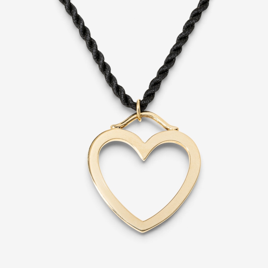 Image 766151_ALTMORE1.jpg, Product 766-151 / Price $4,488.00, Estate Originals 18K Yellow Gold Tiffany & Co. Open Heart Pendant with Black Cord from Estate Originals on TSC.ca's Jewellery department