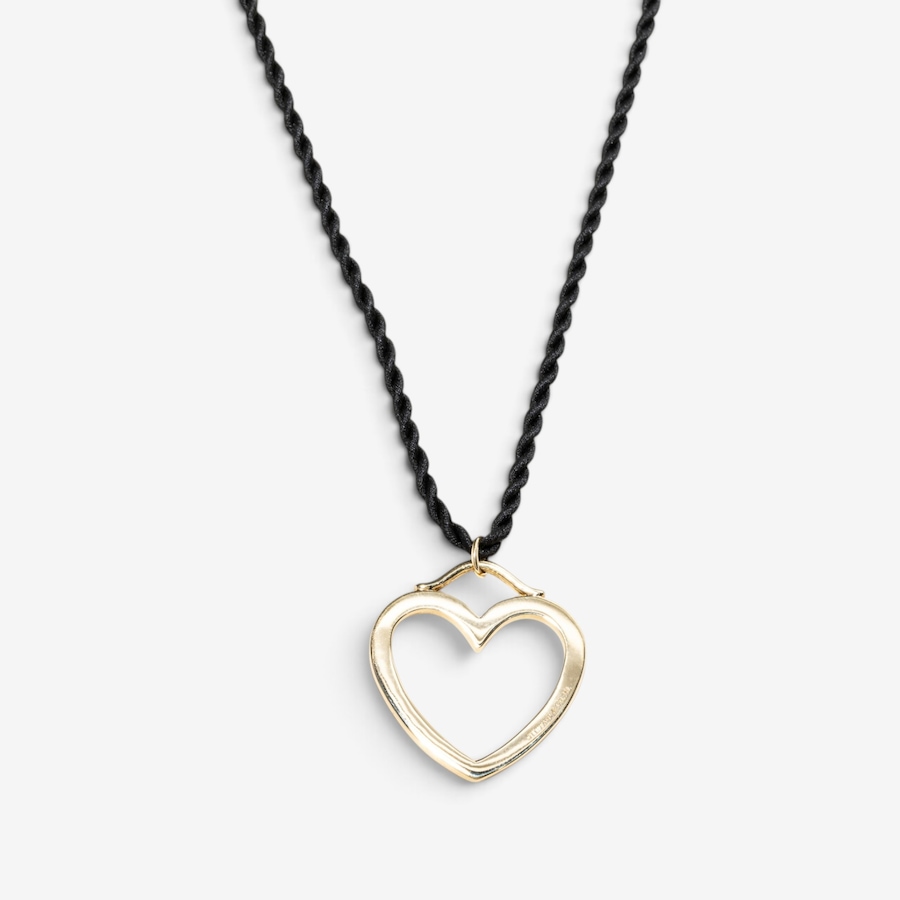 Image 766151_ALTMORE2.jpg, Product 766-151 / Price $4,488.00, Estate Originals 18K Yellow Gold Tiffany & Co. Open Heart Pendant with Black Cord from Estate Originals on TSC.ca's Jewellery department